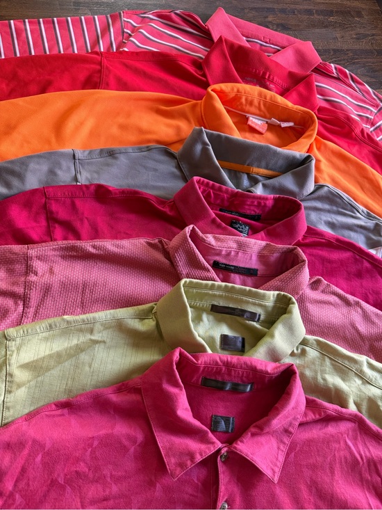 Nike Other - Nike Golf Polo Lot of 8 Shirts Men’s XL 4 Tiger Woods 3 Nike 1 Puma Pink Orange